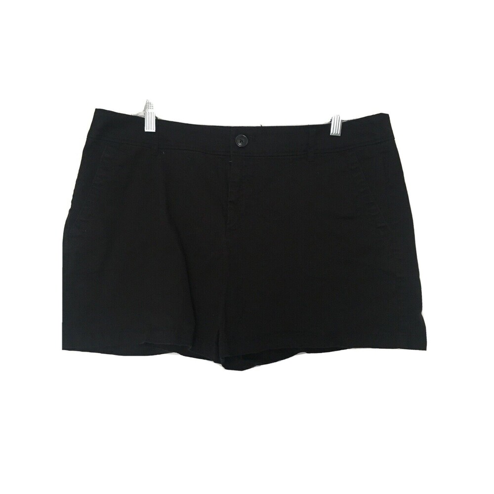 Liz Claiborne Women's Casual Shorts Zip Button Pockets Size 14 Black